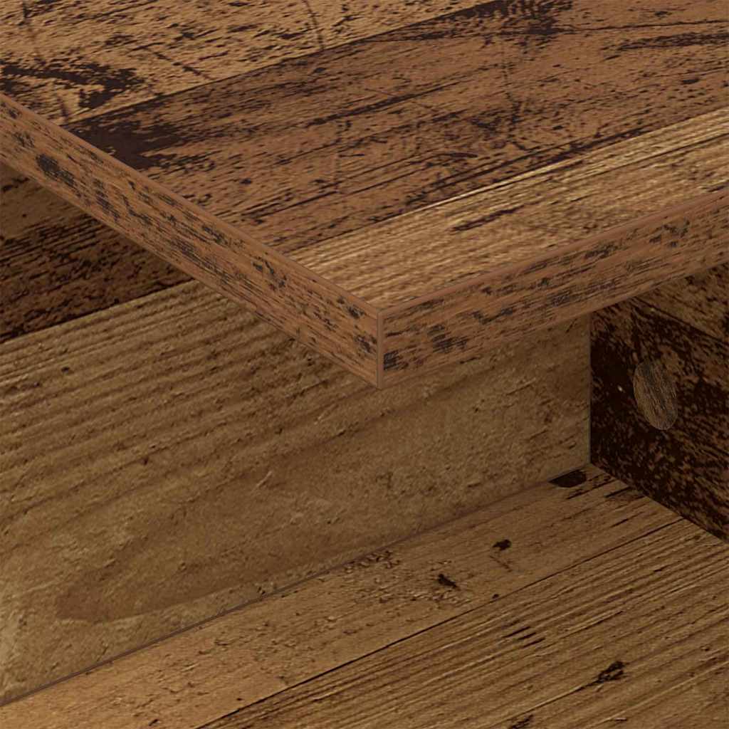 Comodino 2 pcs Legno vecchio 40 x 30 x 25 cm Legno multistrato