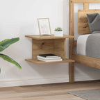 Comodino 2 pcs Rovere artigianale 40 x 30 x 25 cm