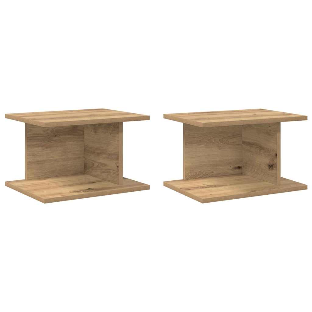 Comodino 2 pcs Rovere artigianale 40 x 30 x 25 cm