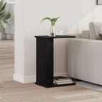 Tavolino Rovere Nero 35 x 25 x 50 cm Legno multistrato