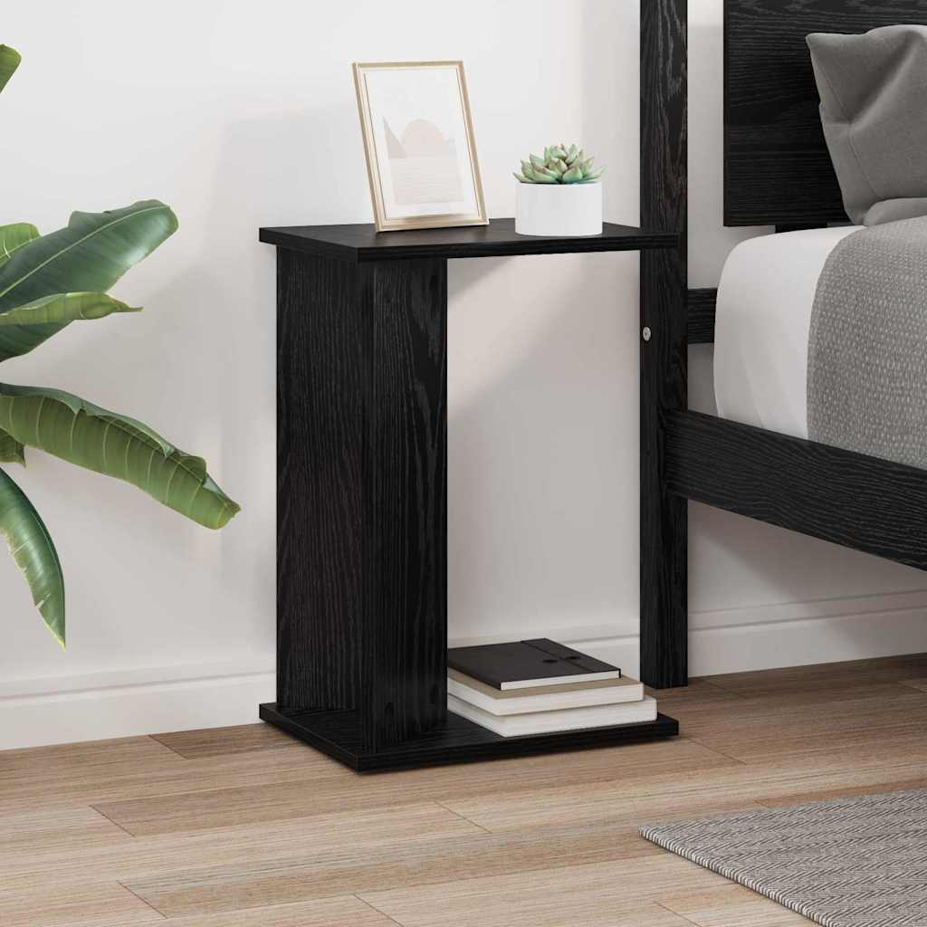 Tavolino Rovere Nero 35 x 25 x 50 cm Legno multistrato