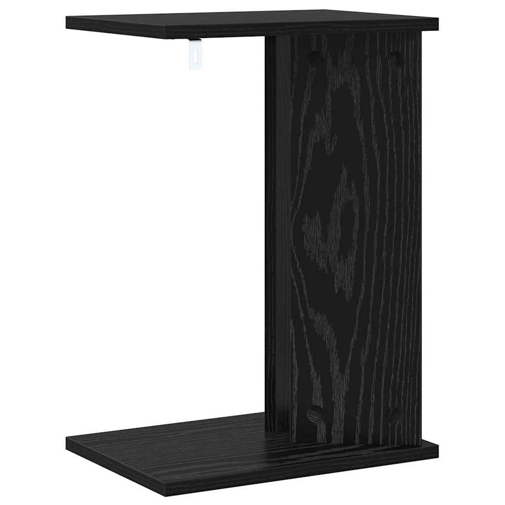 Tavolino Rovere Nero 35 x 25 x 50 cm Legno multistrato