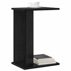 Tavolino Rovere Nero 35 x 25 x 50 cm Legno multistrato