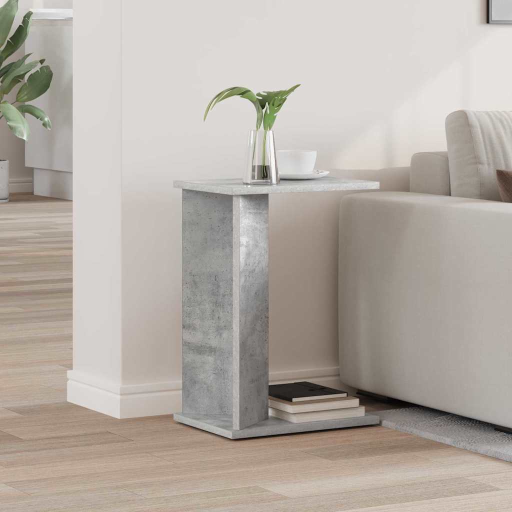 Tavolino Grigio cemento 35 x 25 x 50 cm Legno multistrato