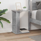 Tavolino Grigio cemento 35 x 25 x 50 cm Legno multistrato