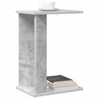 Tavolino Grigio cemento 35 x 25 x 50 cm Legno multistrato