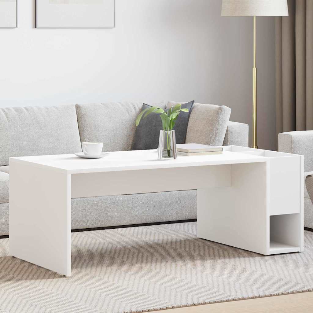 Tavolino da salotto Bianco 101,5 x 50 x 37 cm Legno multistrato