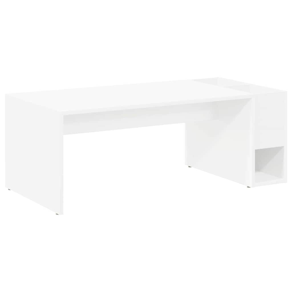 Tavolino da salotto Bianco 101,5 x 50 x 37 cm Legno multistrato