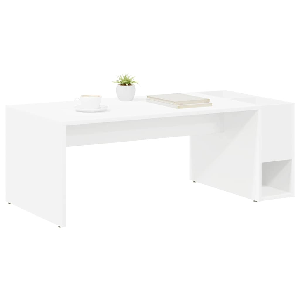 Tavolino da salotto Bianco 101,5 x 50 x 37 cm Legno multistrato