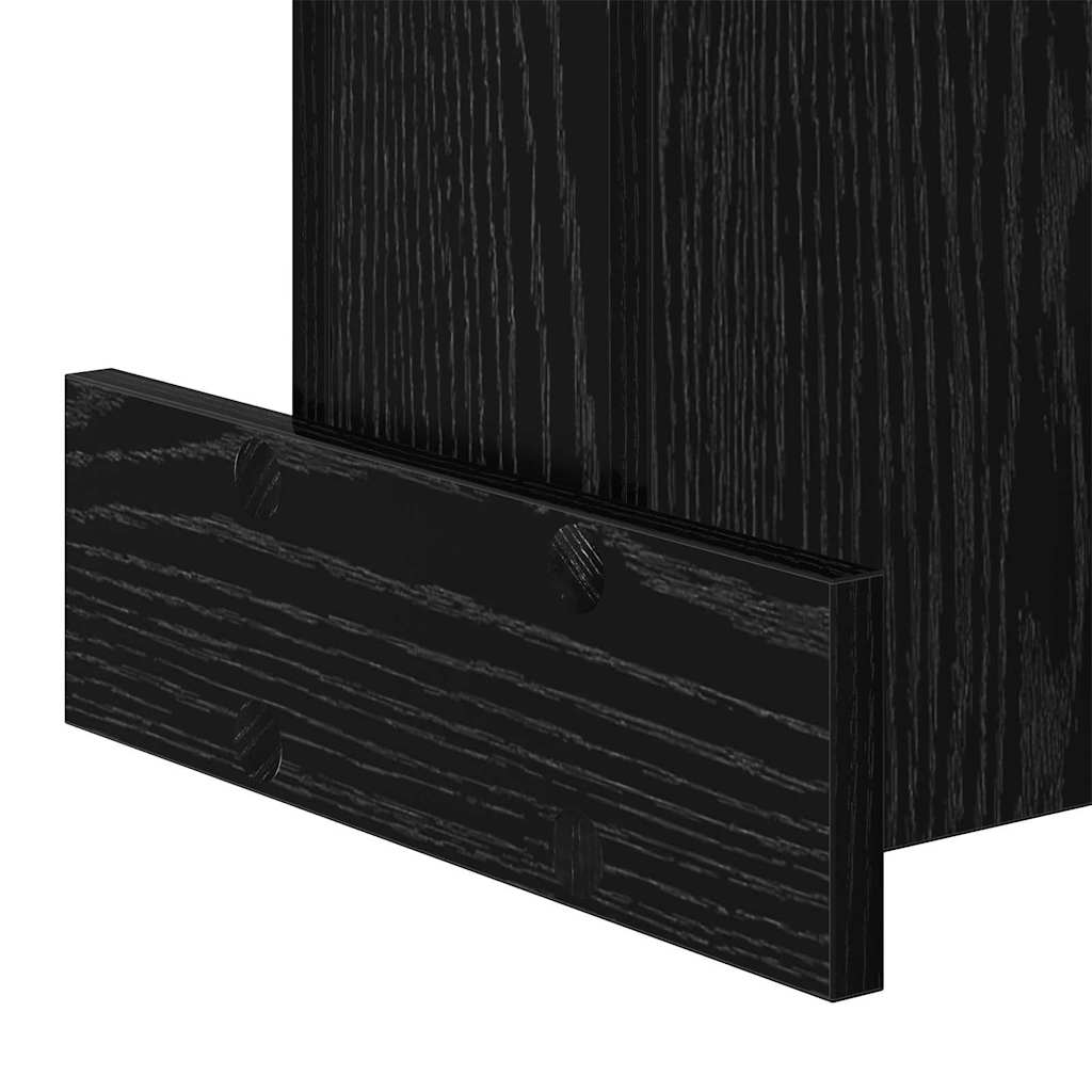 Tavolino Rovere Nero 35,5 x 35 x 40 cm Legno multistrato