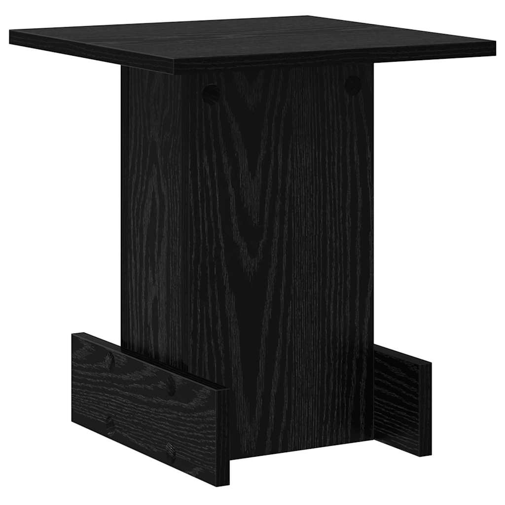 Tavolino Rovere Nero 35,5 x 35 x 40 cm Legno multistrato