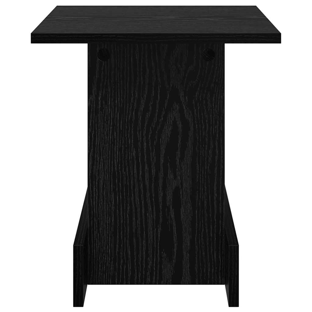 Tavolino Rovere Nero 35,5 x 35 x 40 cm Legno multistrato