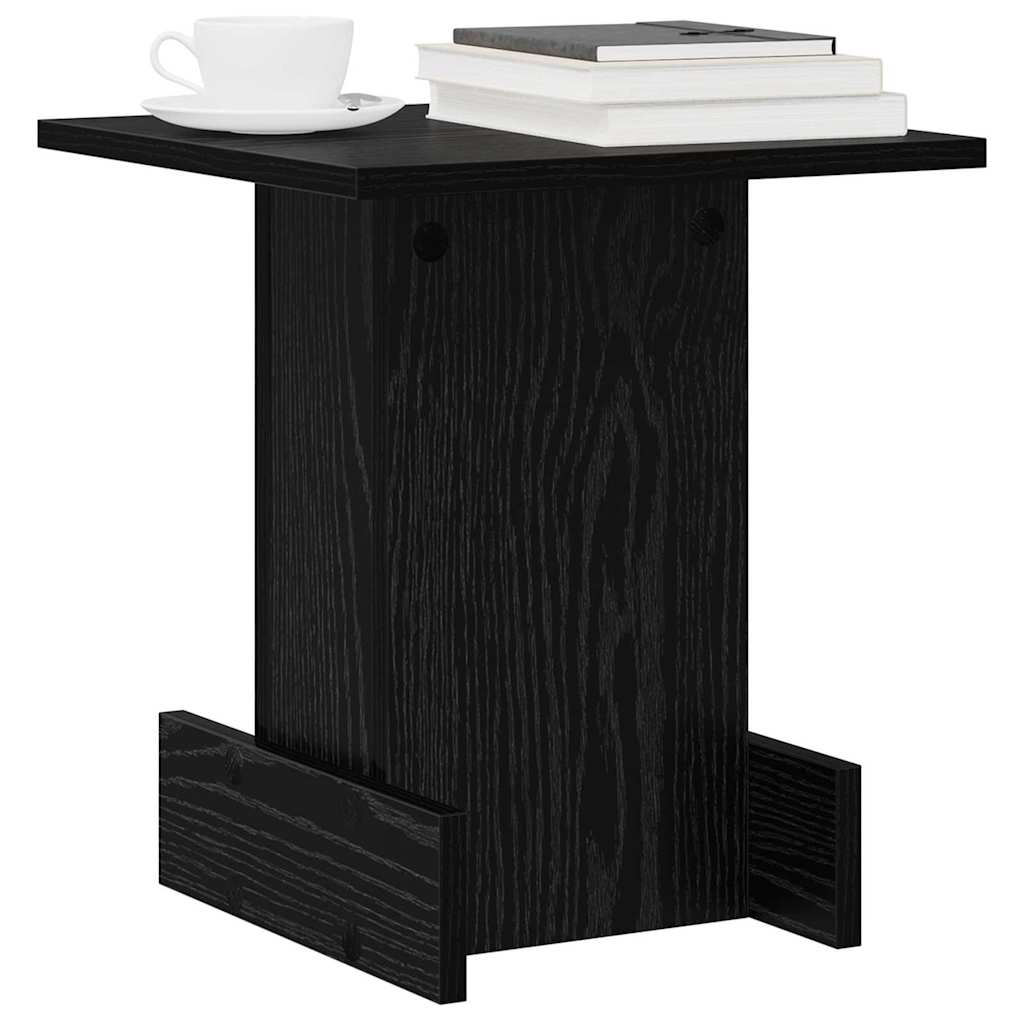 Tavolino Rovere Nero 35,5 x 35 x 40 cm Legno multistrato
