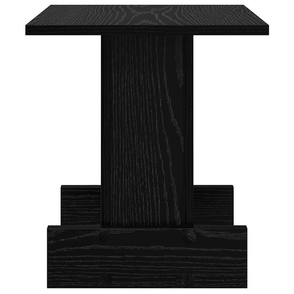 Tavolino Rovere Nero 35,5 x 35 x 40 cm Legno multistrato