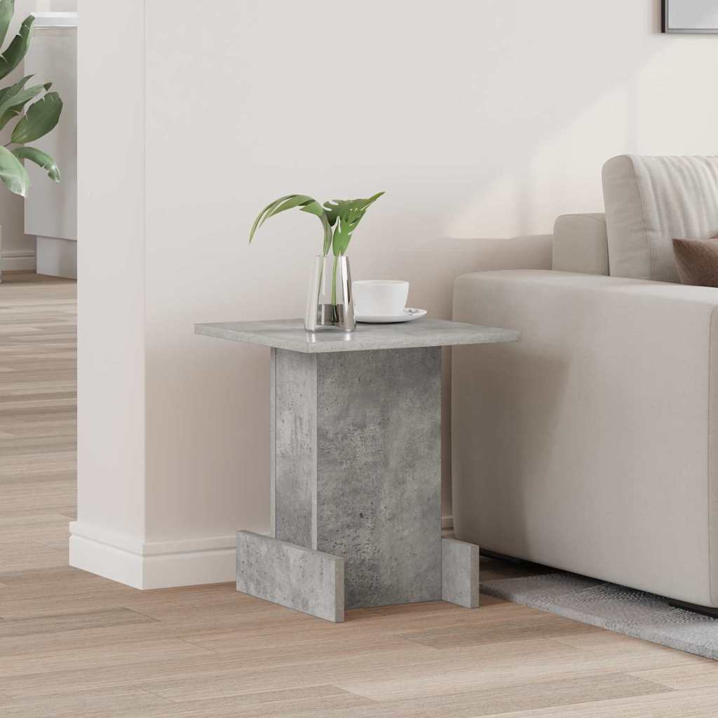 Tavolino Grigio cemento 35,5 x 35 x 40 cm Legno multistrato