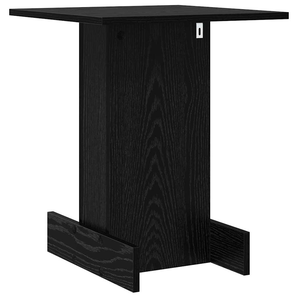 Tavolino Rovere Nero 44,5 x 45 x 55 cm Legno multistrato