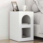 Comodino Bianco 29.5 x 35 x 50 cm Legno multistrato