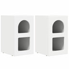 Comodino 2 pcs Bianco 29,5 x 33,5 x 50 cm Legno multistrato