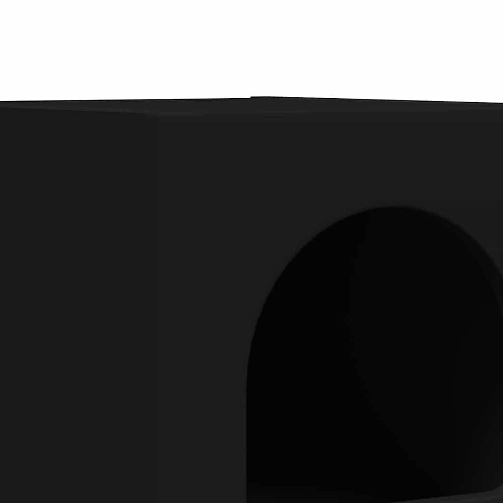 Comodino Nero 29,5 x 33,5 x 50 cm Legno multistrato