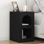 Comodino Nero 29,5 x 33,5 x 50 cm Legno multistrato