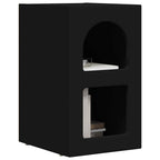Comodino Nero 29,5 x 33,5 x 50 cm Legno multistrato