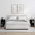 Comodino 2 pcs Nero 29,5 x 33,5 x 50 cm Legno multistrato
