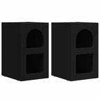 Comodino 2 pcs Nero 29,5 x 33,5 x 50 cm Legno multistrato
