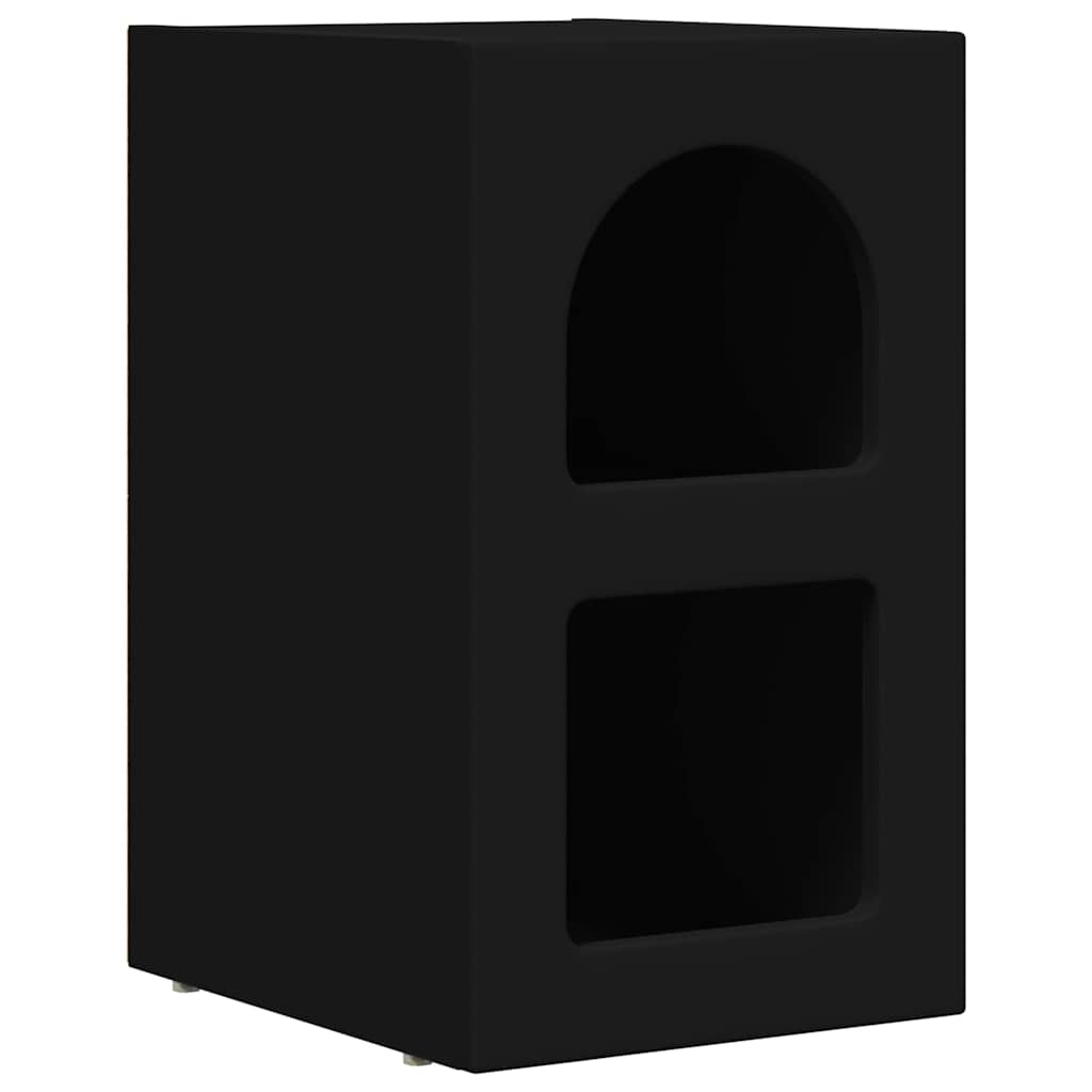 Comodino 2 pcs Nero 29,5 x 33,5 x 50 cm Legno multistrato