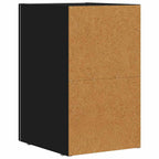 Comodino 2 pcs Nero 29,5 x 33,5 x 50 cm Legno multistrato
