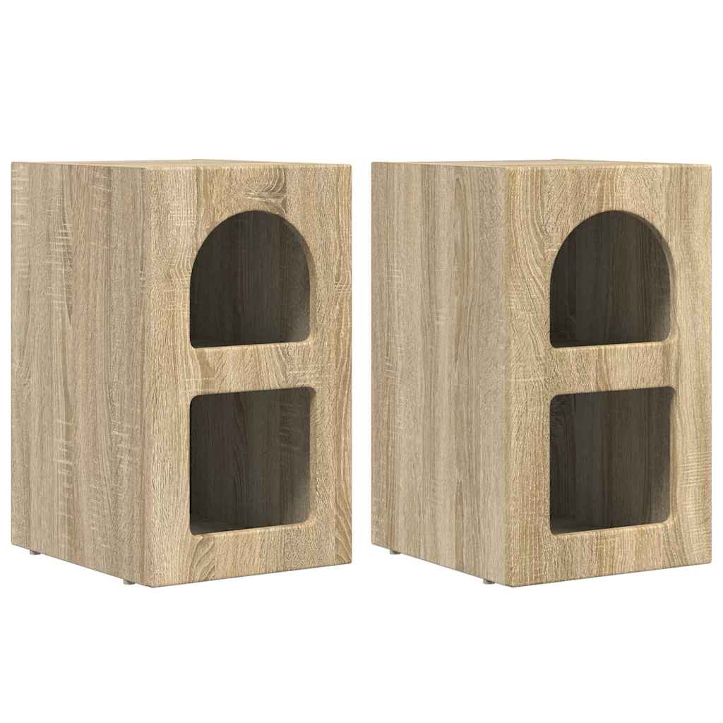 Comodino 2 pcs Rovere Sonoma 29,5 x 33,5 x 50 cm