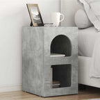 Comodino Grigio cemento 29,5 x 33,5 x 50 cm Legno multistrato