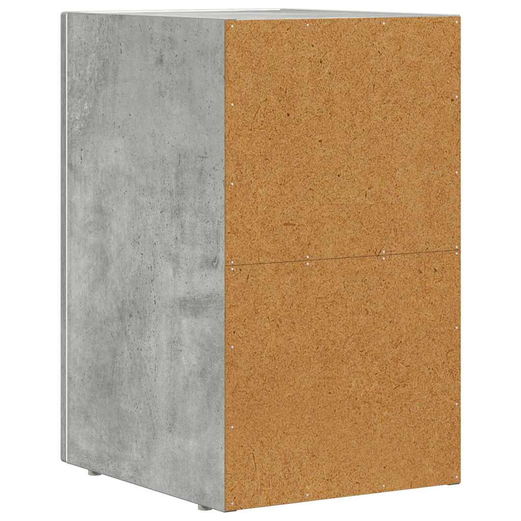 Comodino Grigio cemento 29,5 x 33,5 x 50 cm Legno multistrato