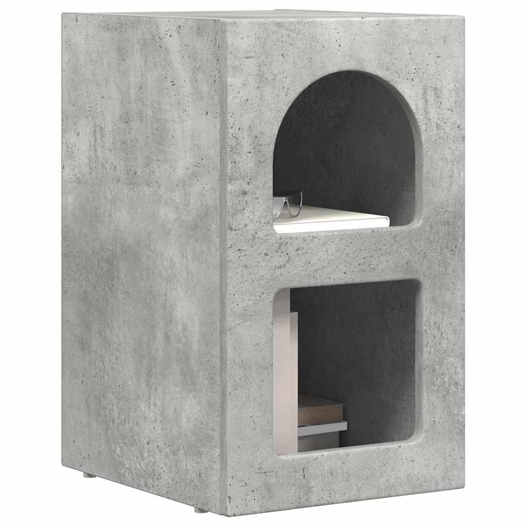 Comodino Grigio cemento 29,5 x 33,5 x 50 cm Legno multistrato