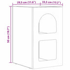 Comodino Grigio cemento 29,5 x 33,5 x 50 cm Legno multistrato