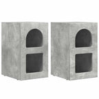 Comodino 2 pcs Grigio cemento 29,5 x 33,5 x 50 cm