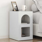 Comodino Bianco Lucido 29,5 x 33,5 x 50 cm Legno multistrato