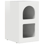 Comodino Bianco Lucido 29,5 x 33,5 x 50 cm Legno multistrato