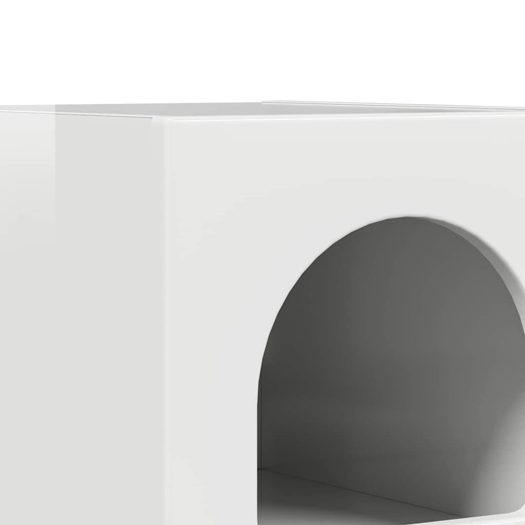 Comodino 2 pcs Bianco Lucido 29,5 x 33,5 x 50 cm