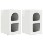 Comodino 2 pcs Bianco Lucido 29,5 x 33,5 x 50 cm