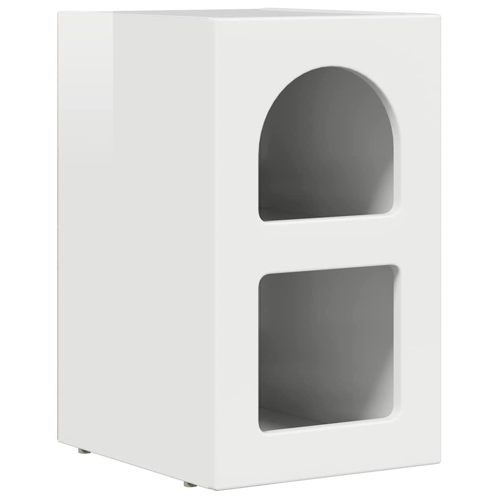 Comodino 2 pcs Bianco Lucido 29,5 x 33,5 x 50 cm