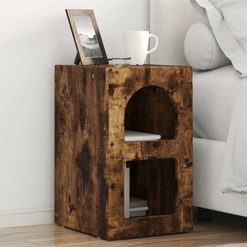Comodino Rovere fumé 29,5 x 33,5 x 50 cm Legno multistrato