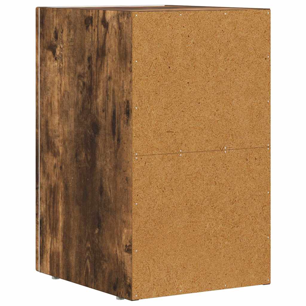 Comodino Rovere fumé 29,5 x 33,5 x 50 cm Legno multistrato