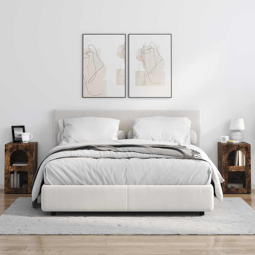 Comodino 2 pcs Rovere fumé 29,5 x 33,5 x 50 cm