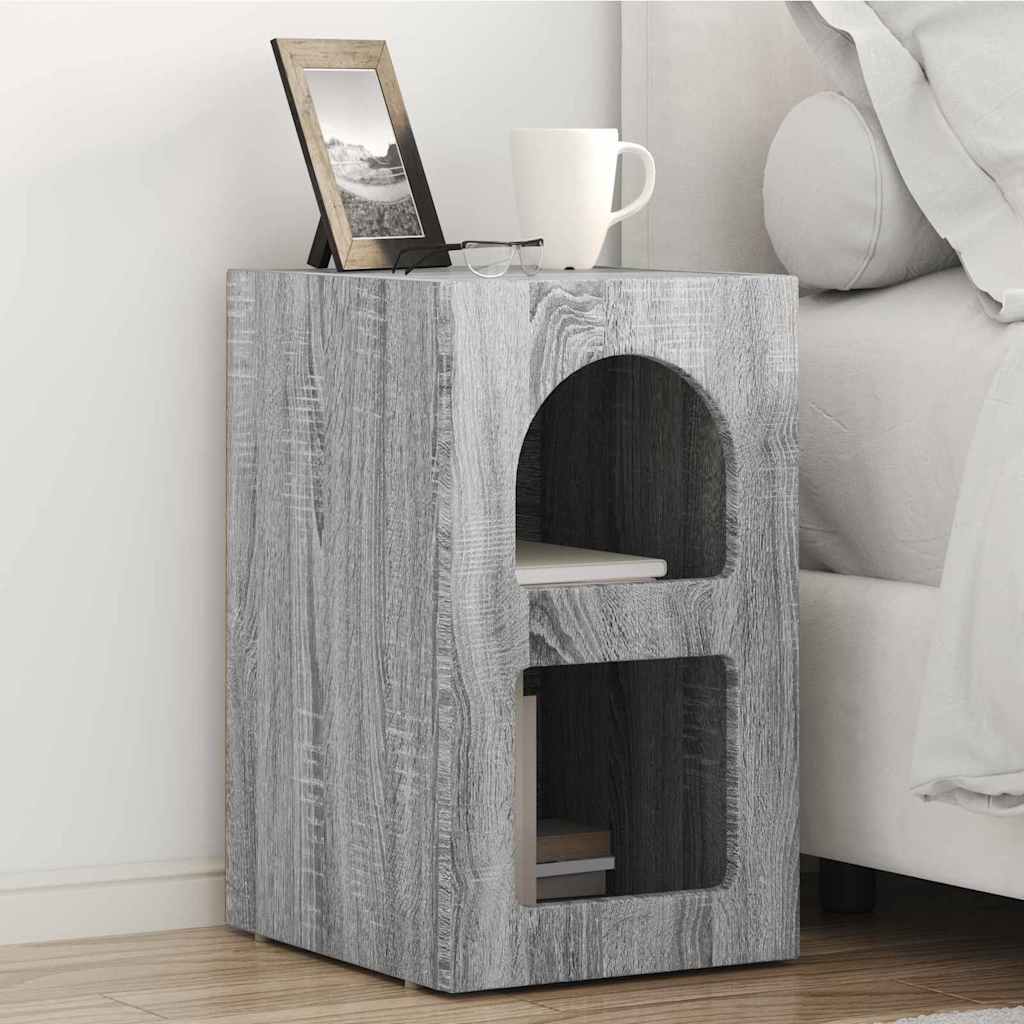 Comodino Grigio Sonoma 29,5 x 33,5 x 50 cm Legno multistrato