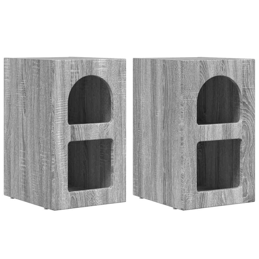 Comodino 2 pcs Grigio Sonoma 29,5 x 33,5 x 50 cm