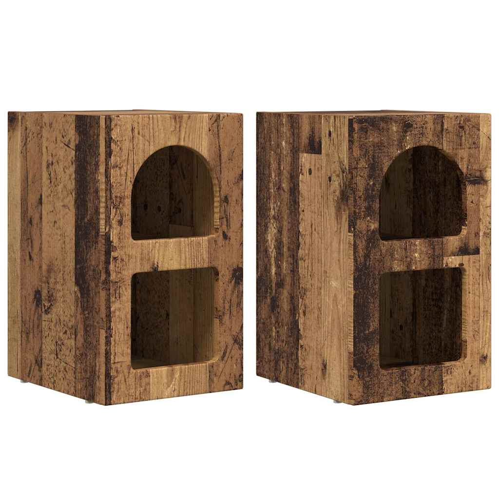 Comodino 2 pcs Legno vecchio 29,5 x 33,5 x 50 cm