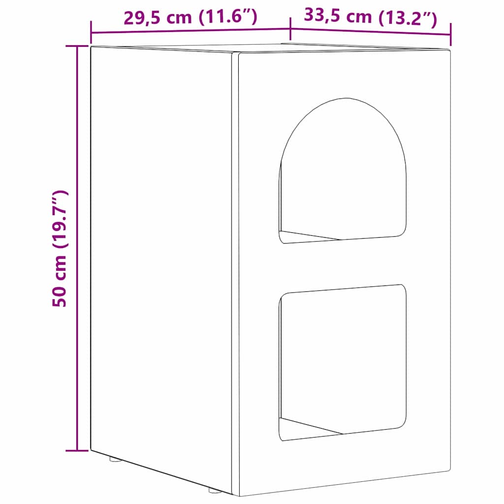 Comodino Rovere artigianale 29,5 x 33,5 x 50 cm
