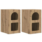 Comodino 2 pcs Rovere artigianale 29,5 x 33,5 x 50 cm