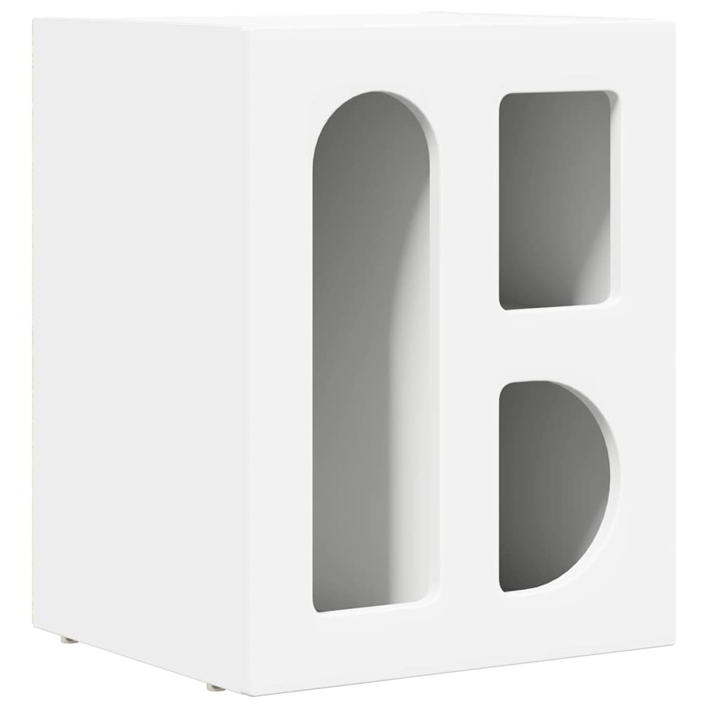 Comodino Bianco 40 x 35 x 50 cm Legno multistrato