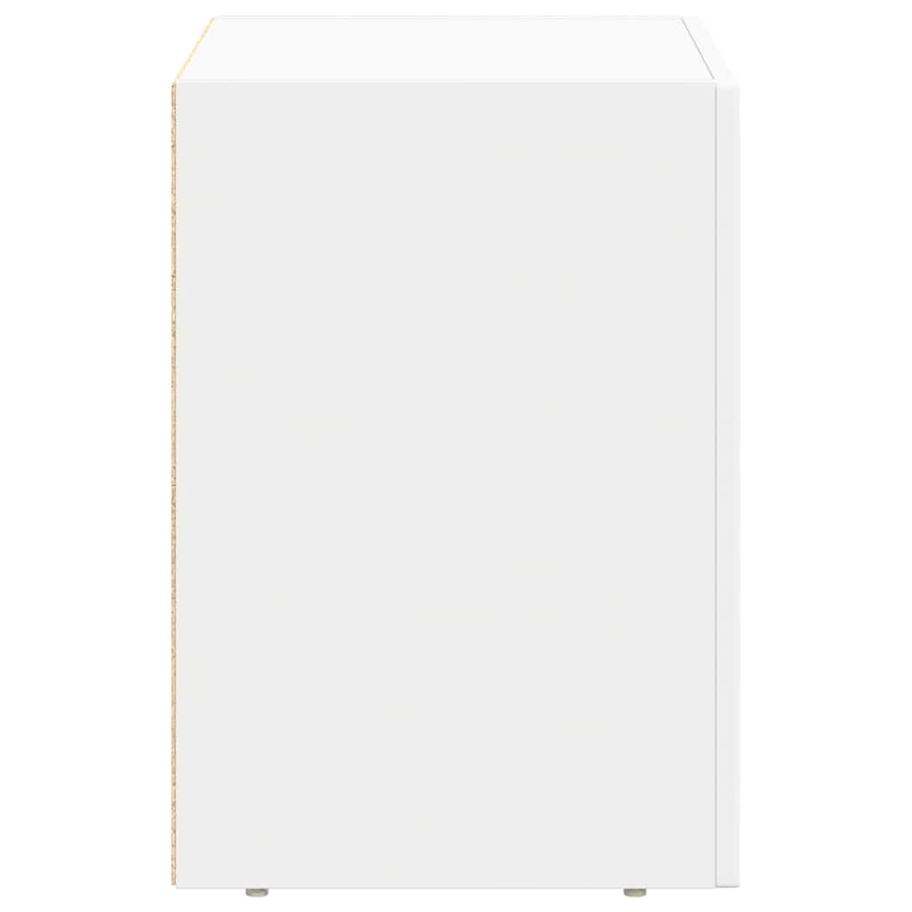 Comodino Bianco 40 x 35 x 50 cm Legno multistrato